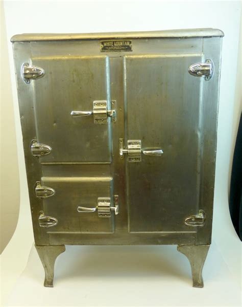 vintage metal ice box ebay|picture of old ice box.